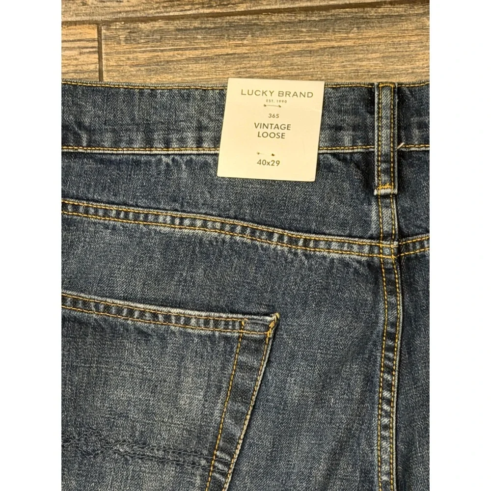 NWT Lucky Brand 365 Vintage Loose Jeans Size‎ 40x29 Rigid Denim 100% Cotton